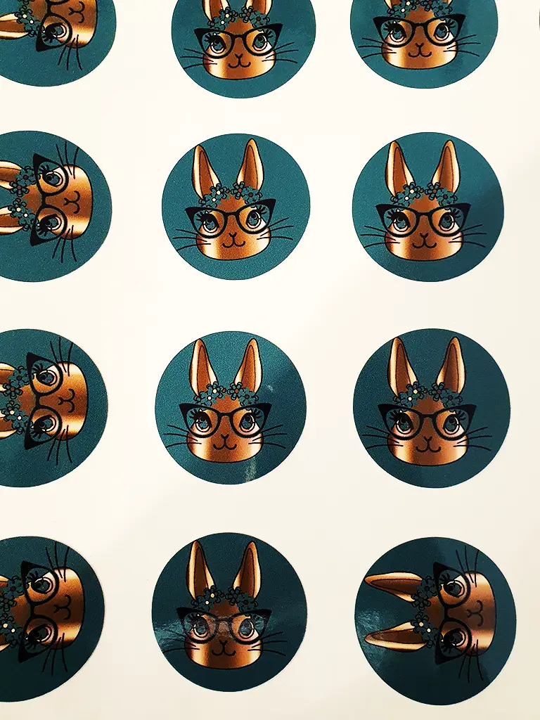 Stickers Lapine pour Les 3 L Concept Store Éthique et Végan