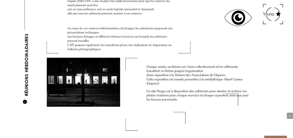 Web design Refonte site web pour le club de photos APC à Clapiers près de Montpellier